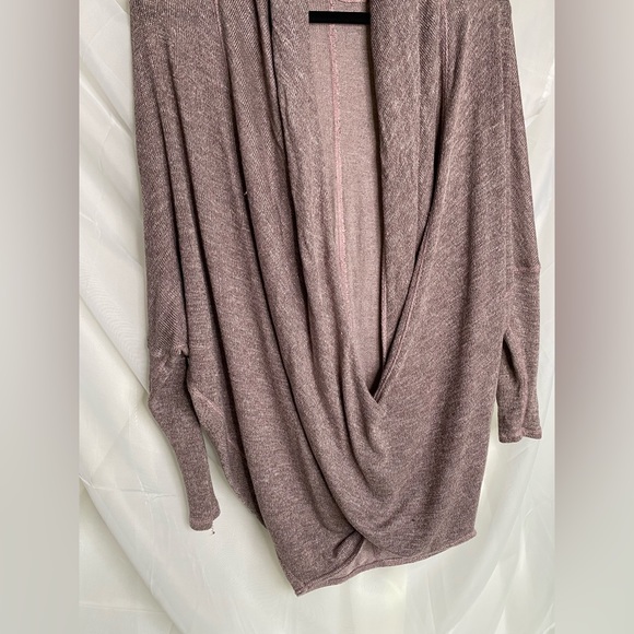We the Free Sweater Purple Wrap Oversized Dolmon Sleeves XS - Picture 6 of 10